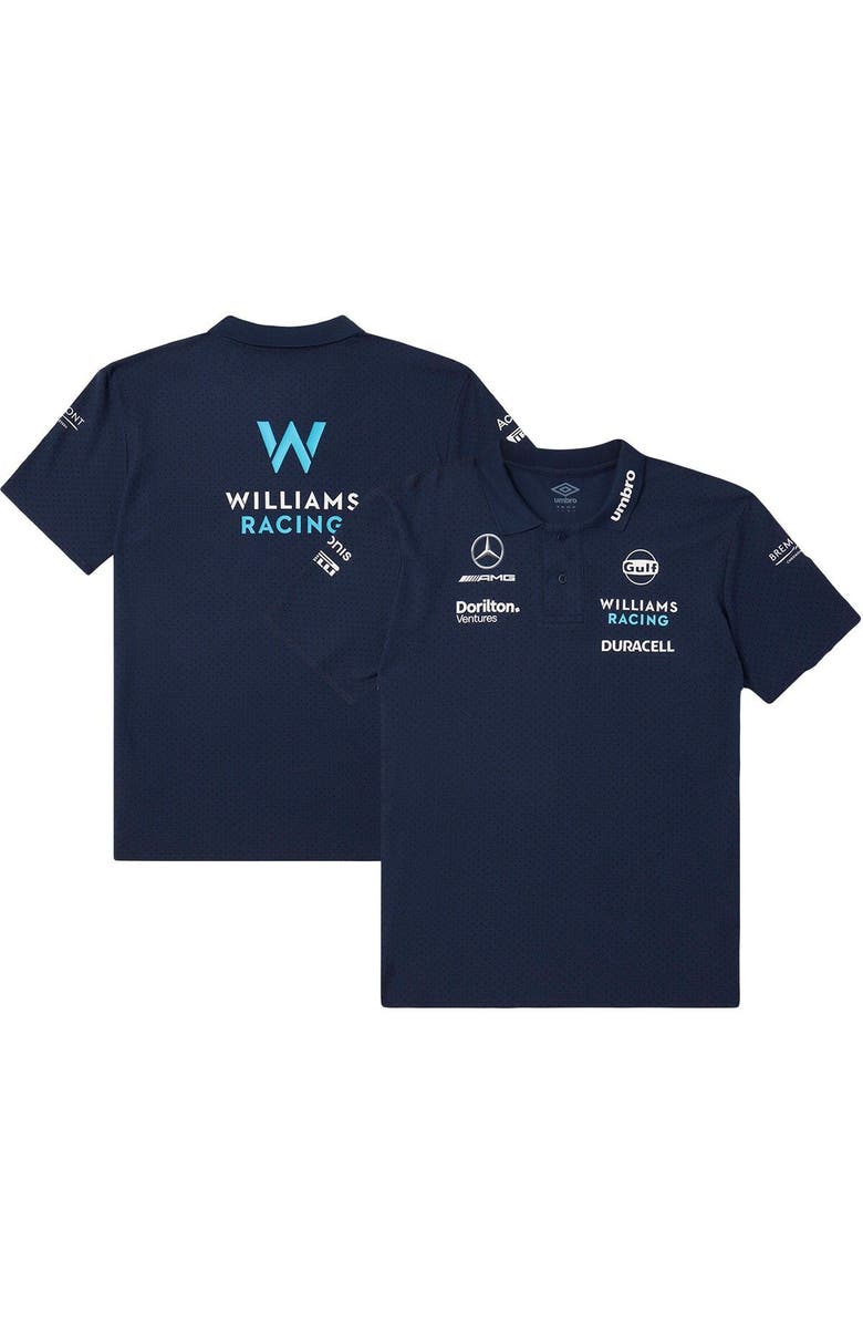 Umbro Men's Umbro  Navy Williams Racing CVC Media Polo, Main, color, 
