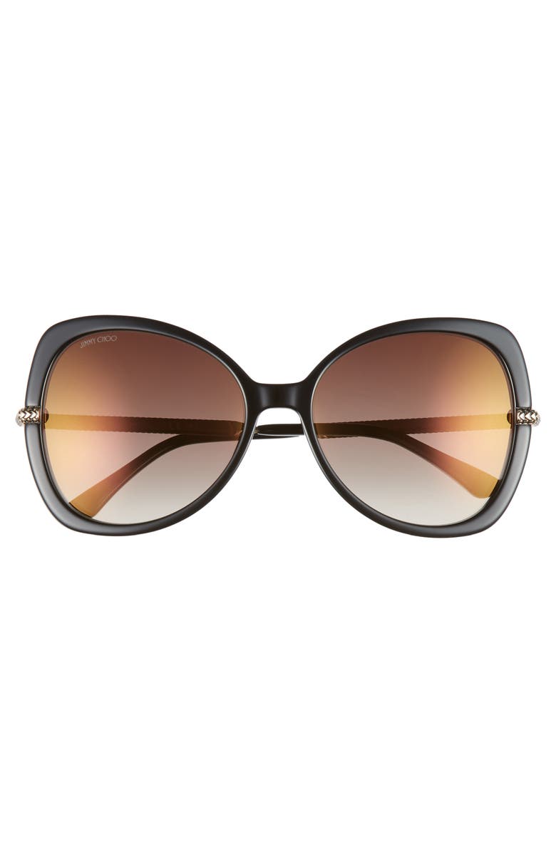 Jimmy Choo Cruz 58mm Butterfly Sunglasses, Alternate, color,
