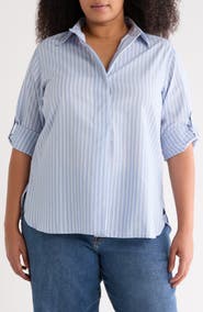 MAX STUDIO Stripe Popover Tunic