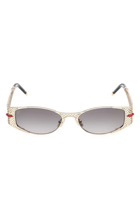 55mm Gradient Oval Sunglasses