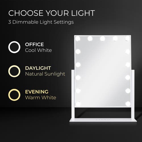 Zadro Hollywood Makeup Mirror In White
