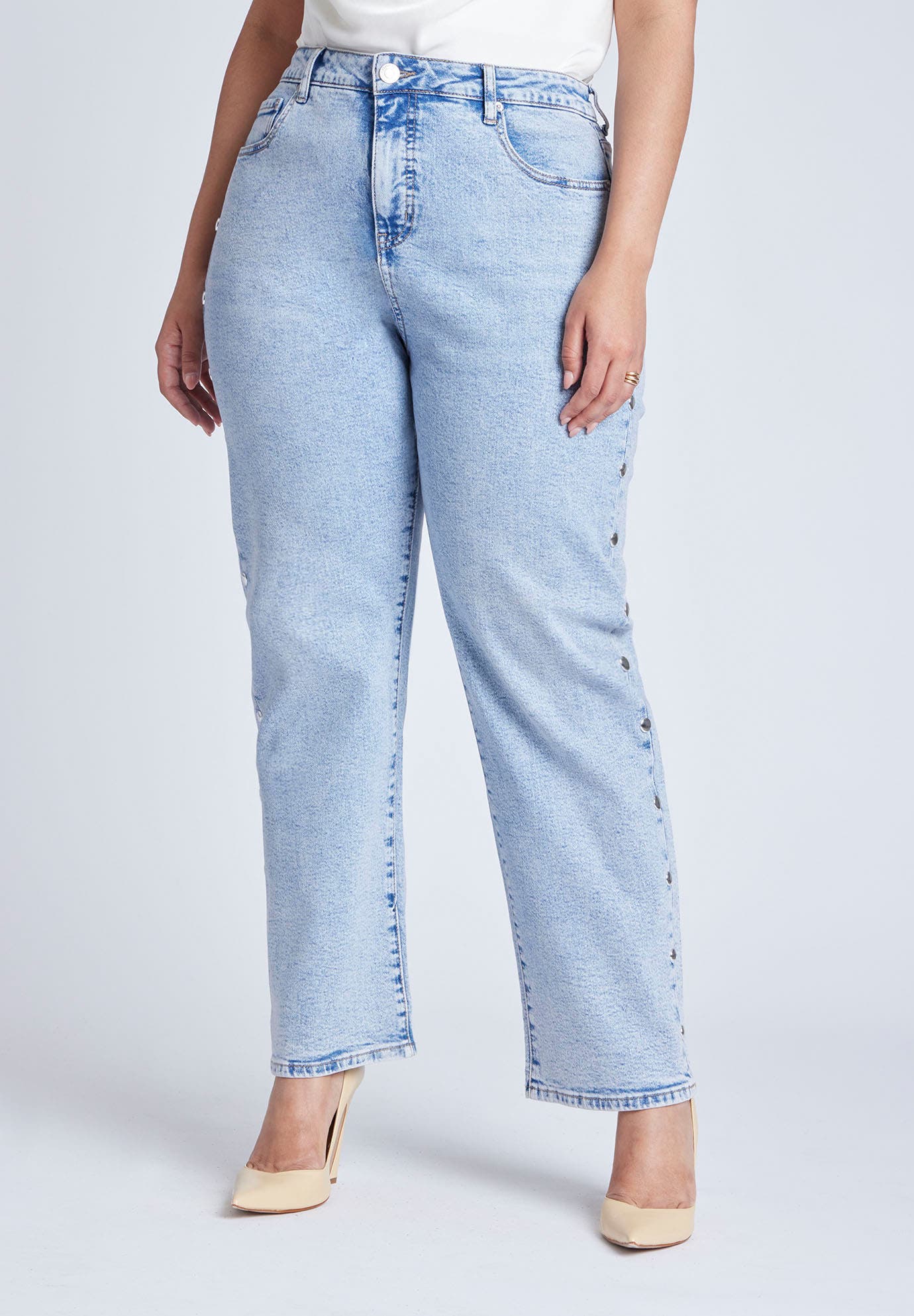 Straight Leg Jean With Studs - image 2