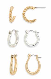 Panacea 3-Pack Hoop Earrings