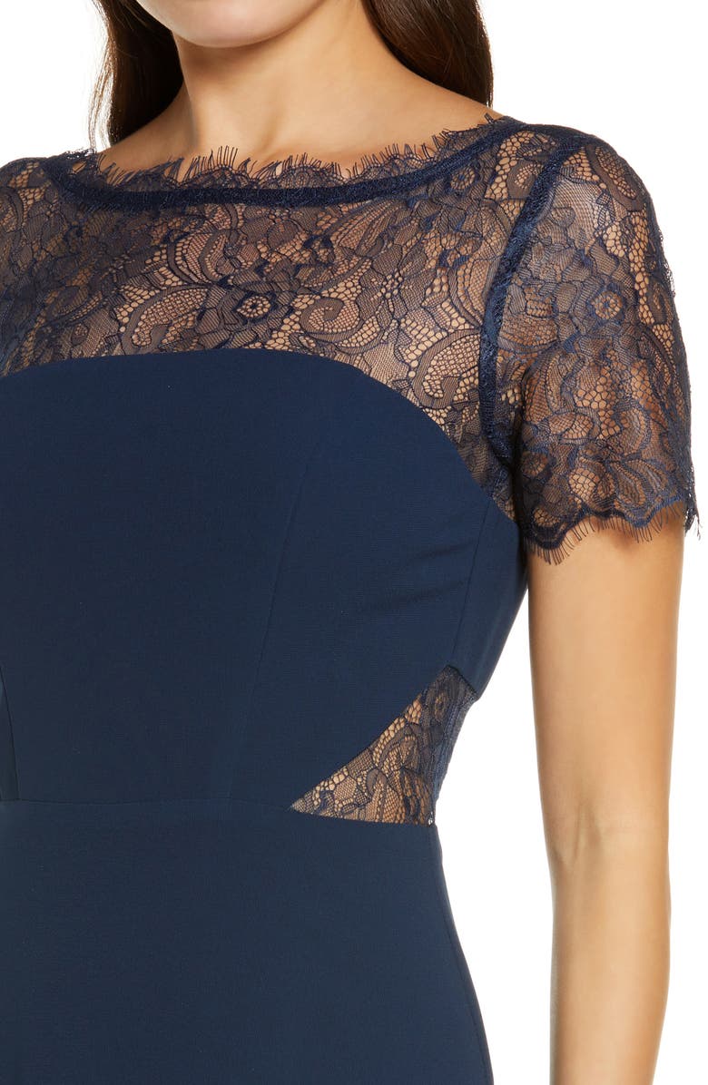 Lulus Waiting for Love Lace Gown, Alternate, color,