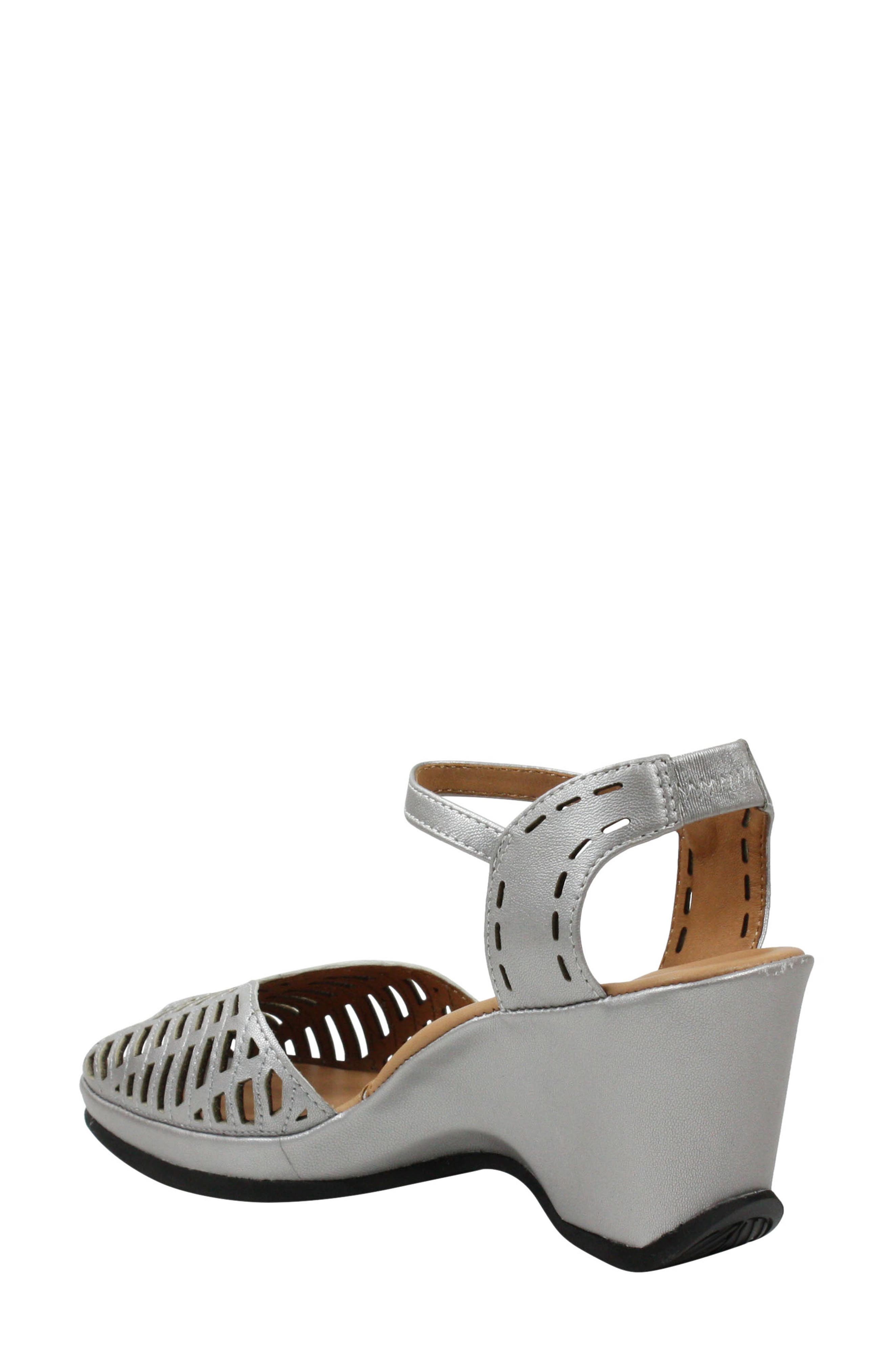 Oanez Wedge Sandal, Alternate, color, SILVER SHEEP NAPPA