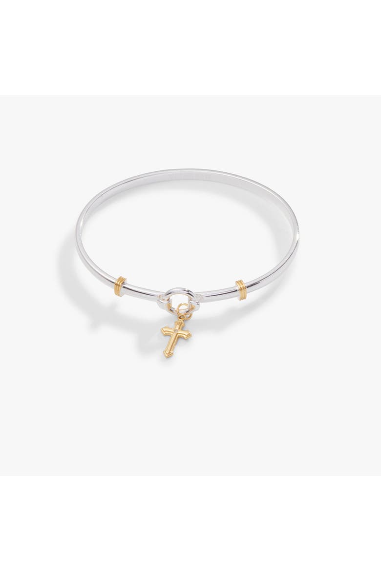 Cross Clip Bangle, Main, color, Silver