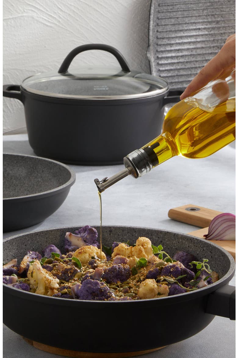 STONE X² 9 Piece Cookware Set, Alternate, color, Black