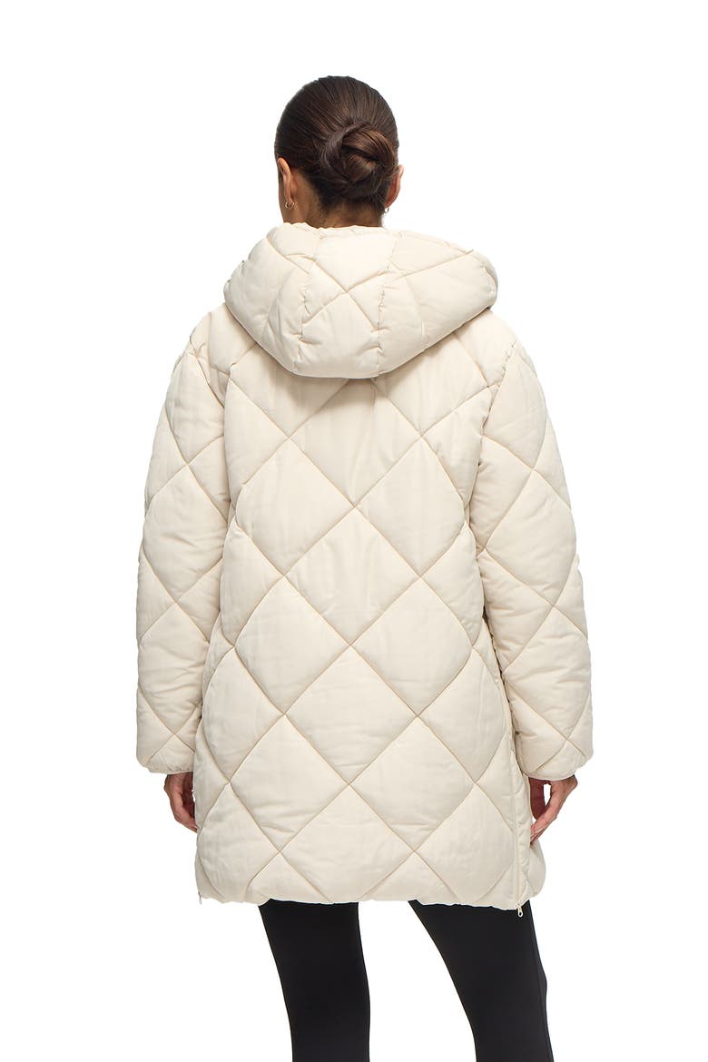 Longline Puffer with Insert, Alternate, color, Stone