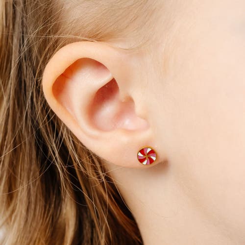 Pip Pop Peppermint Stud Earrings In Gold