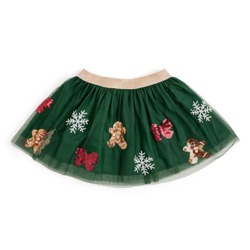Sweet Wink Gingerbread Joy Sequin Christmas Tutu In Green