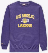 Mitchell & Ness Men's Mitchell & Ness Heather Purple Los Angeles Lakers Hardwood Classics Big & Tall Crewneck Sweatshirt