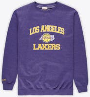Mitchell & Ness Men's Mitchell & Ness Heather Purple Los Angeles Lakers Hardwood Classics Big & Tall Crewneck Sweatshirt