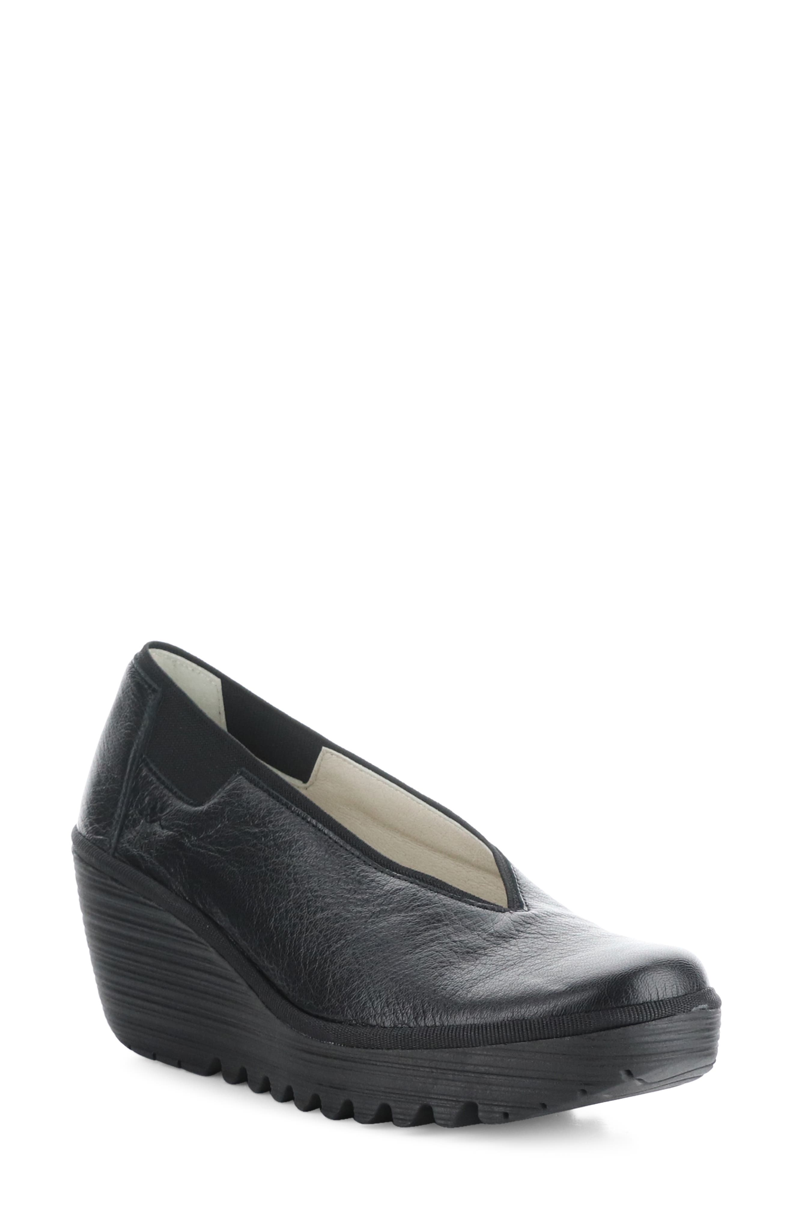 Fly London Yoza Wedge Ballet Shoe, Main, color, Black Mousse