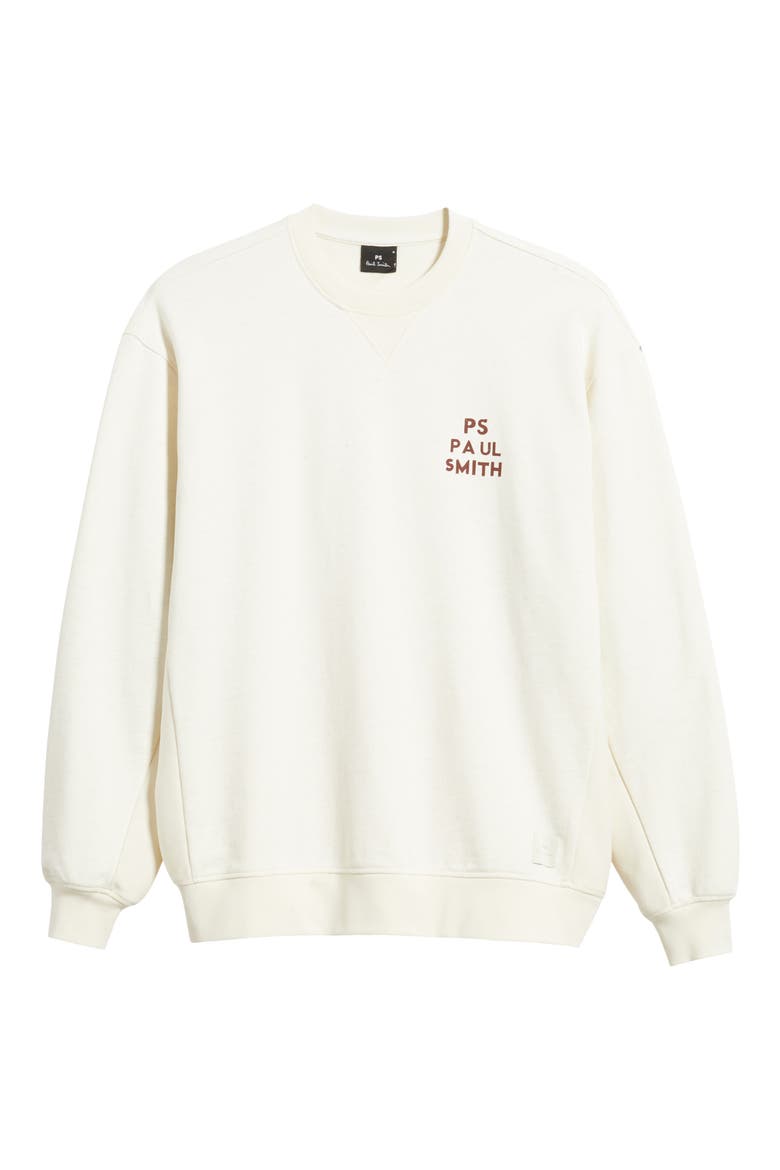 Radio Oversized Sweatshirt, Alternate, color, OFF WHITE