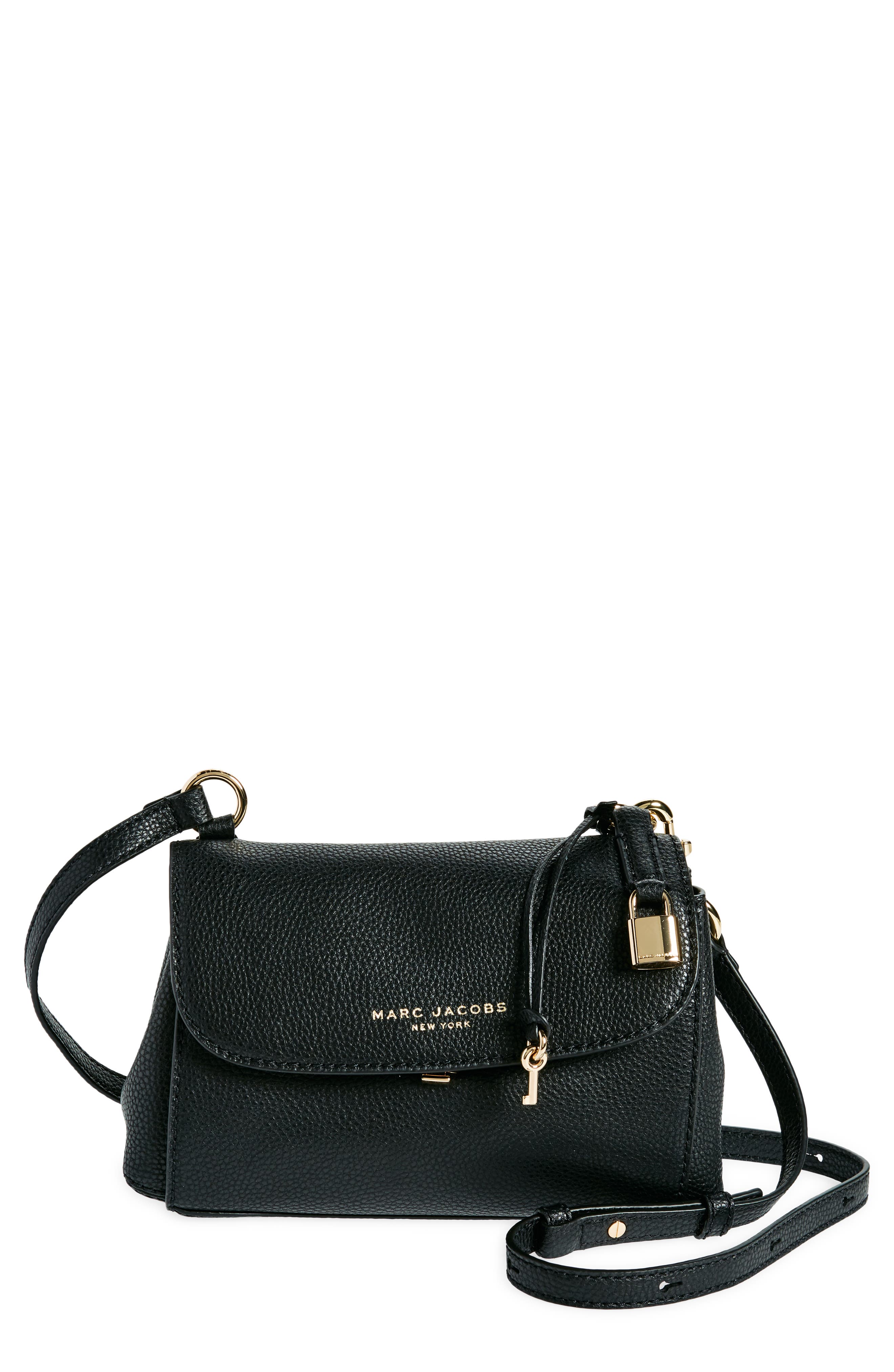 Marc Jacobs Mini Boho Grind Leather Shoulder Bag, Main, color, 