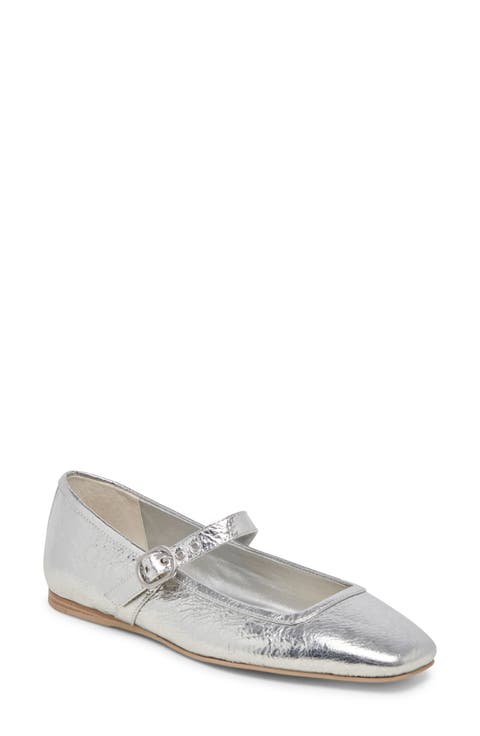 Lucky Brand Women's Cyrena2 Mary Jane Flat - Almond Toe Ballet Flat With Buckle Strap