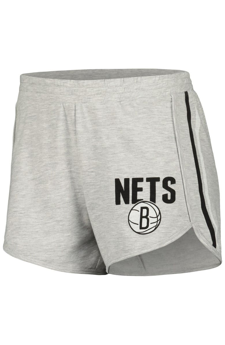 CONCEPTS SPORT Women's Concepts Sport Gray Brooklyn Nets Cedar Long Sleeve T-Shirt & Shorts Sleep Set, Alternate, color, Gray