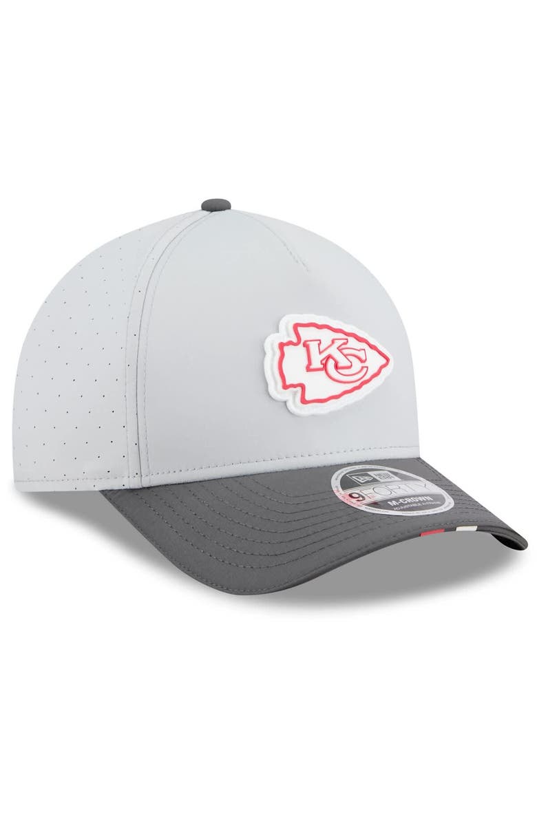 New Era Men's New Era Gray/Graphite Kansas City Chiefs 2025 NFL Training Camp A-Frame 9FORTY Adjustable Hat, Alternate, color, Gray
