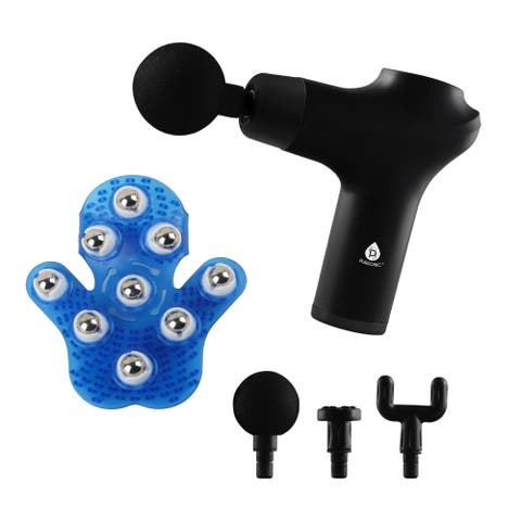 Ultimate Relaxation Bundle 3-Speed Massage Gun & Palm-Shaped Massage Glove