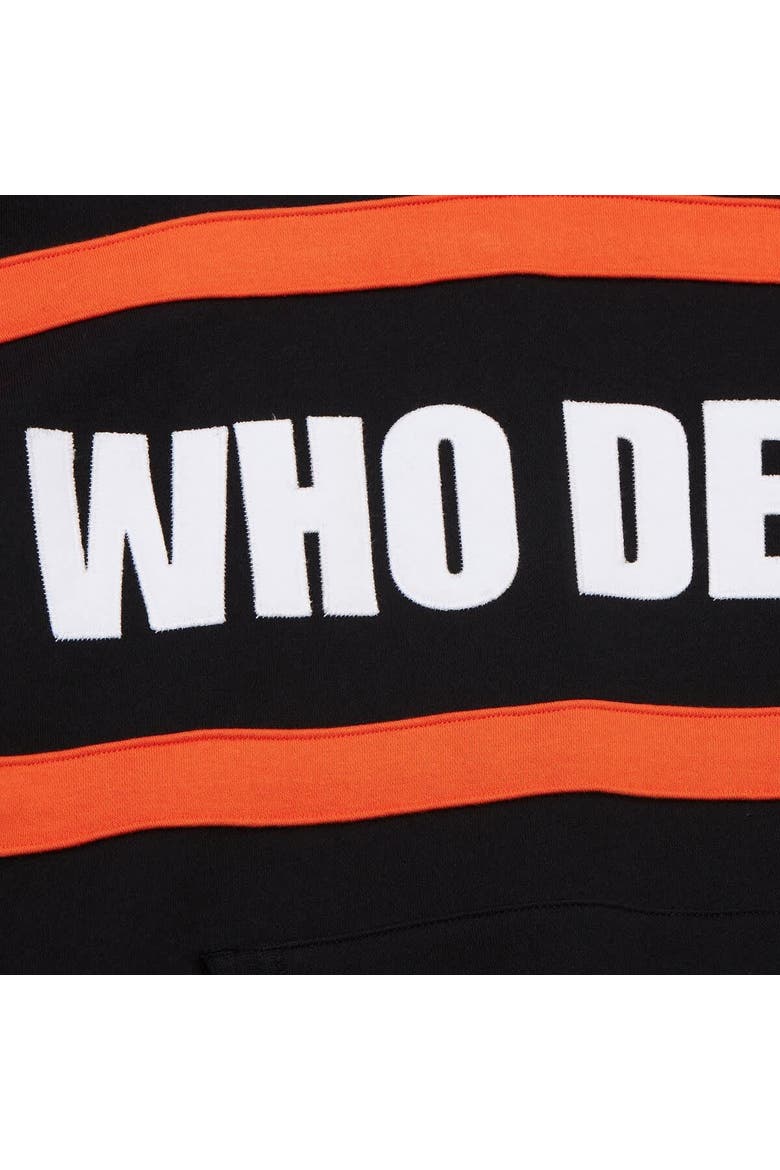Men's  Black Cincinnati Bengals Vintage Logo Head Coach Fleece Pullover Hoodie, Alternate, color, Black