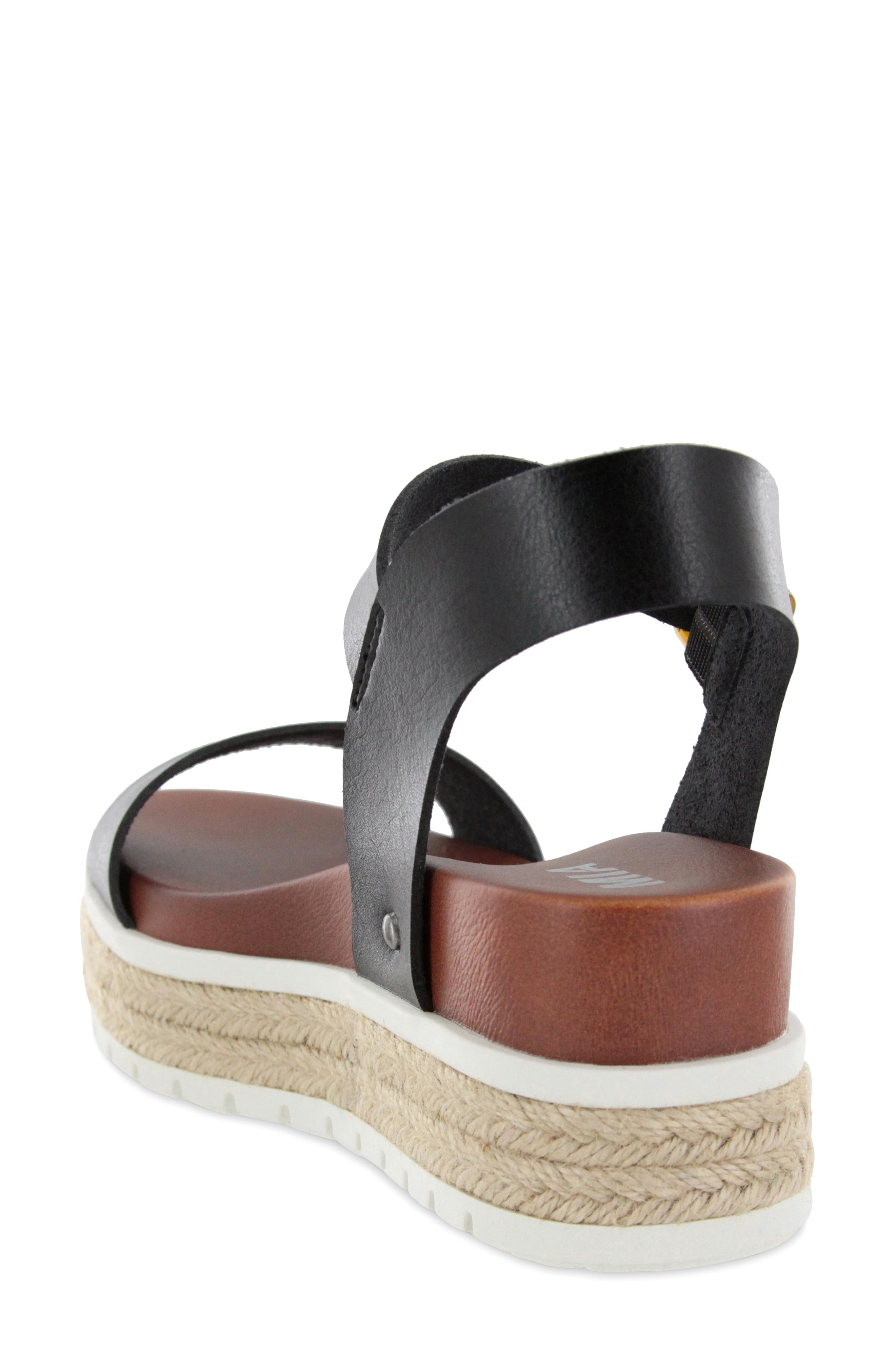 MIA Kiera Espadrille Platform Sandal, Alternate, color, Black