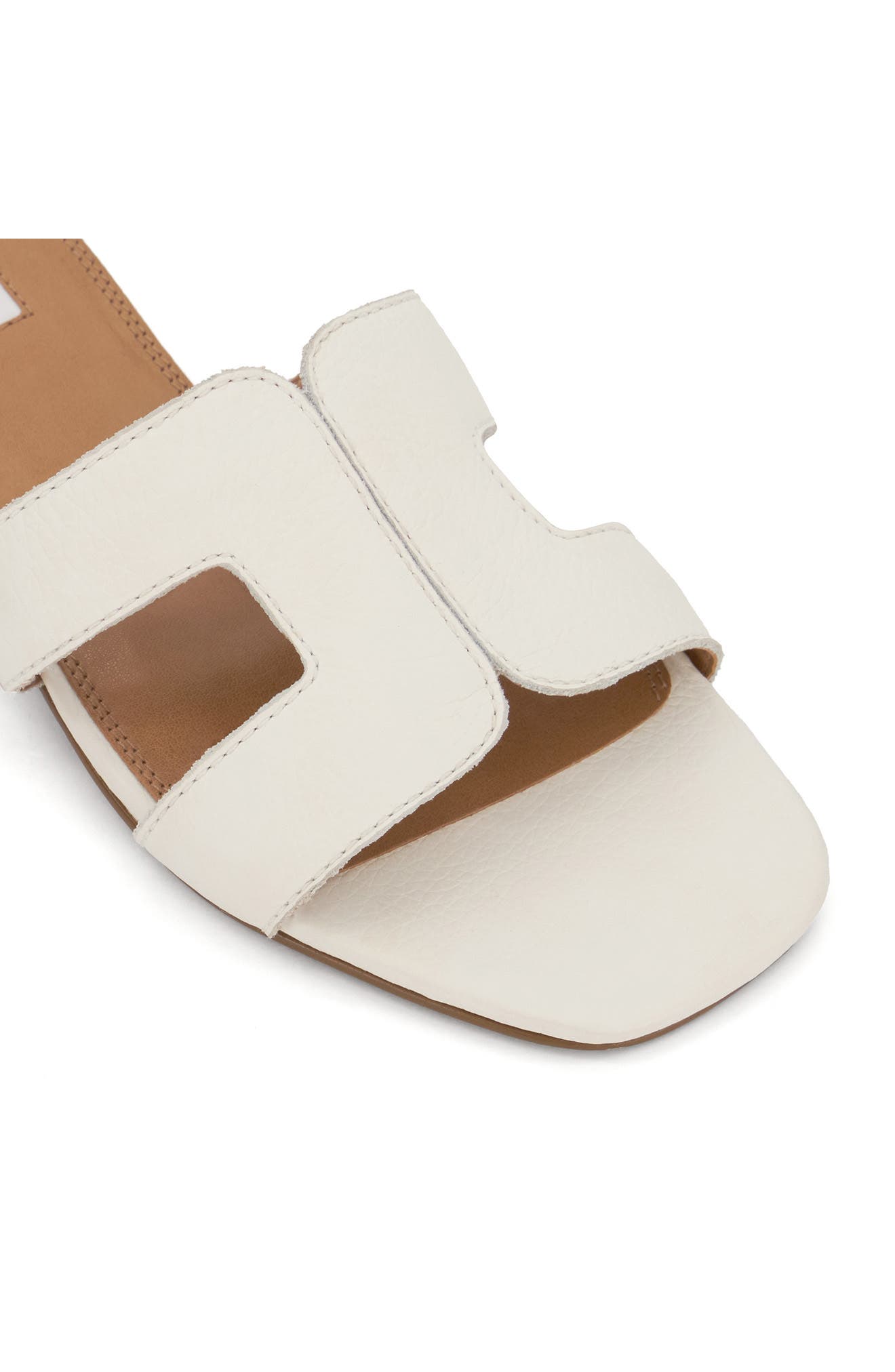 Loupe Slide Sandal, Alternate, color, WHITE