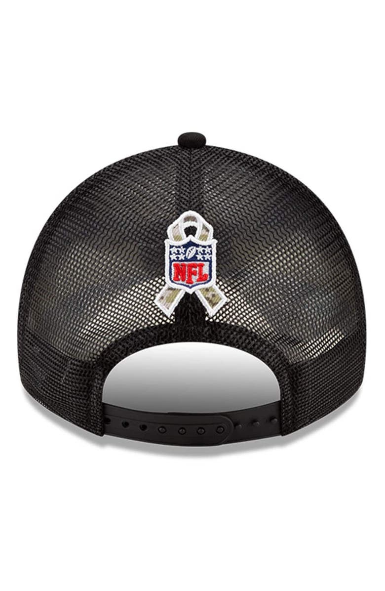 New Era Men's New Era Black New Orleans Saints 2021 Salute To Service Trucker 9TWENTY Adjustable Hat, Alternate, color, 