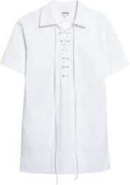 STAUD Tove Lace Up Dress