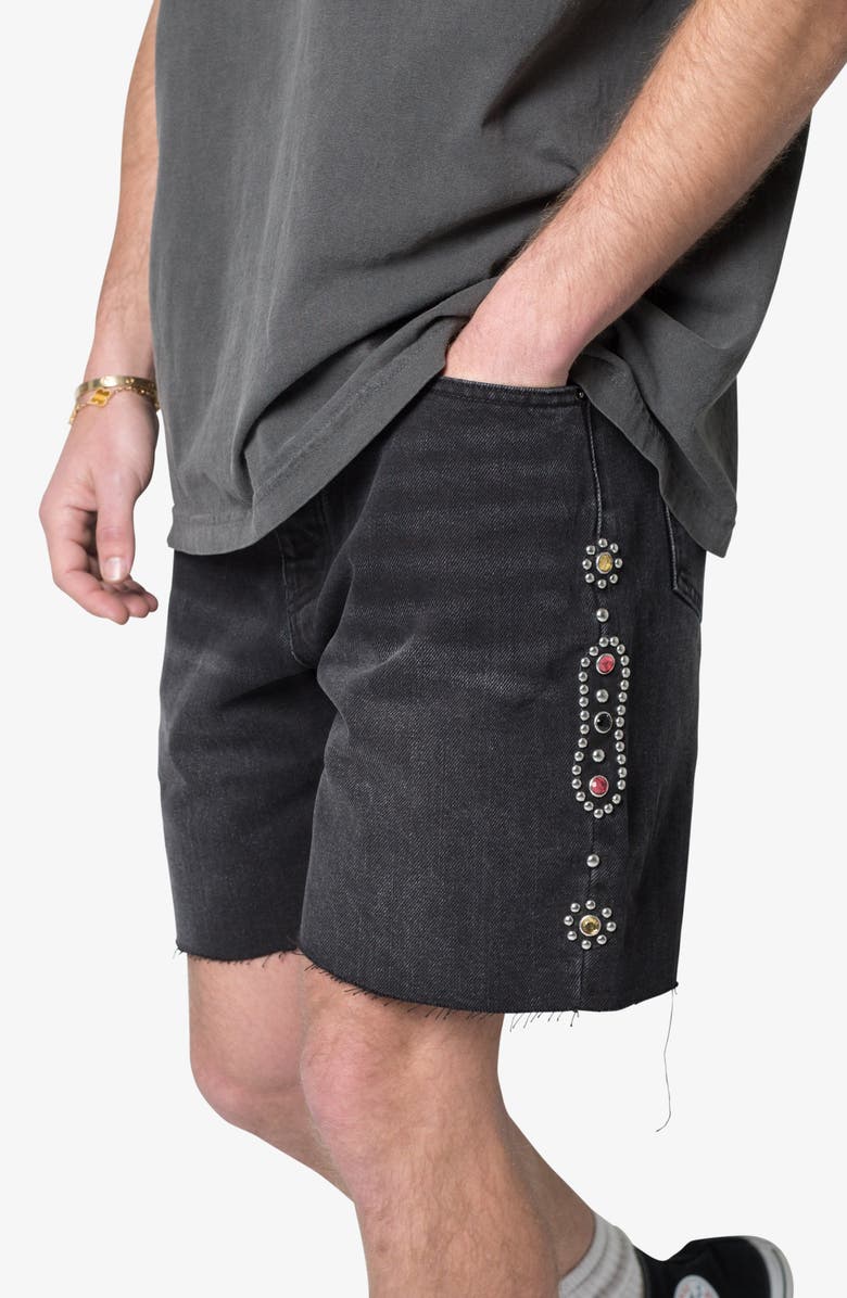 mnml Cutoff Denim Shorts, Alternate, color, 