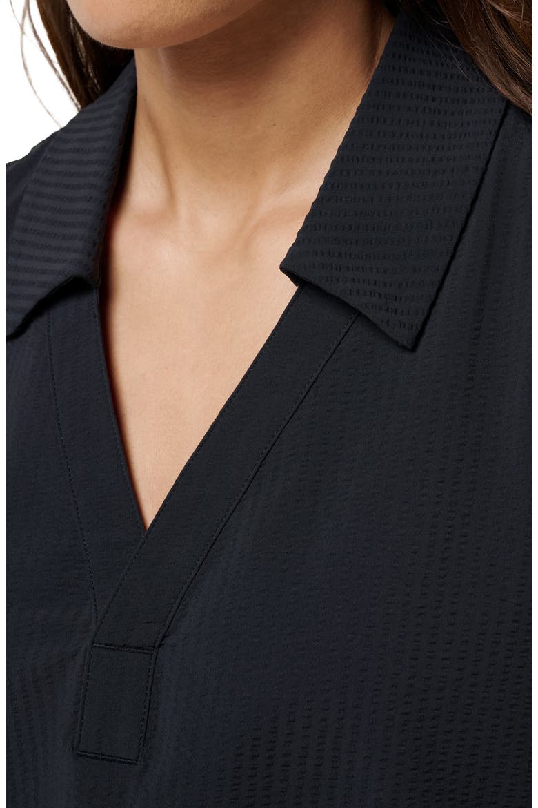 Timeless Breezeblend Sleeveless Polo, Alternate, color, BLACK