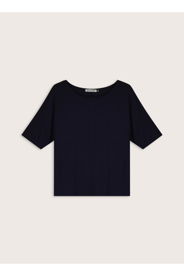 Carrie Relaxed Boat Neck Tee, Alternate, color, Classic Navy