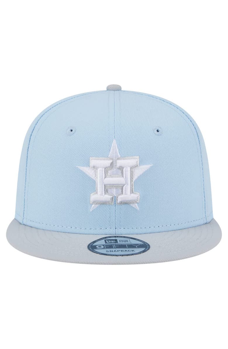 New Era Man's New Era Light Blue/Gray Houston Astros 2-Tone Color Pack 9FIFTY Snapback Hat, Alternate, color, 
