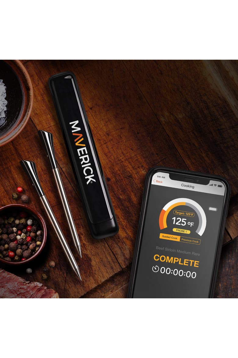 STAKE Dual Probe Wireless Bluetooth Thermometer, Alternate, color, Black/Silver