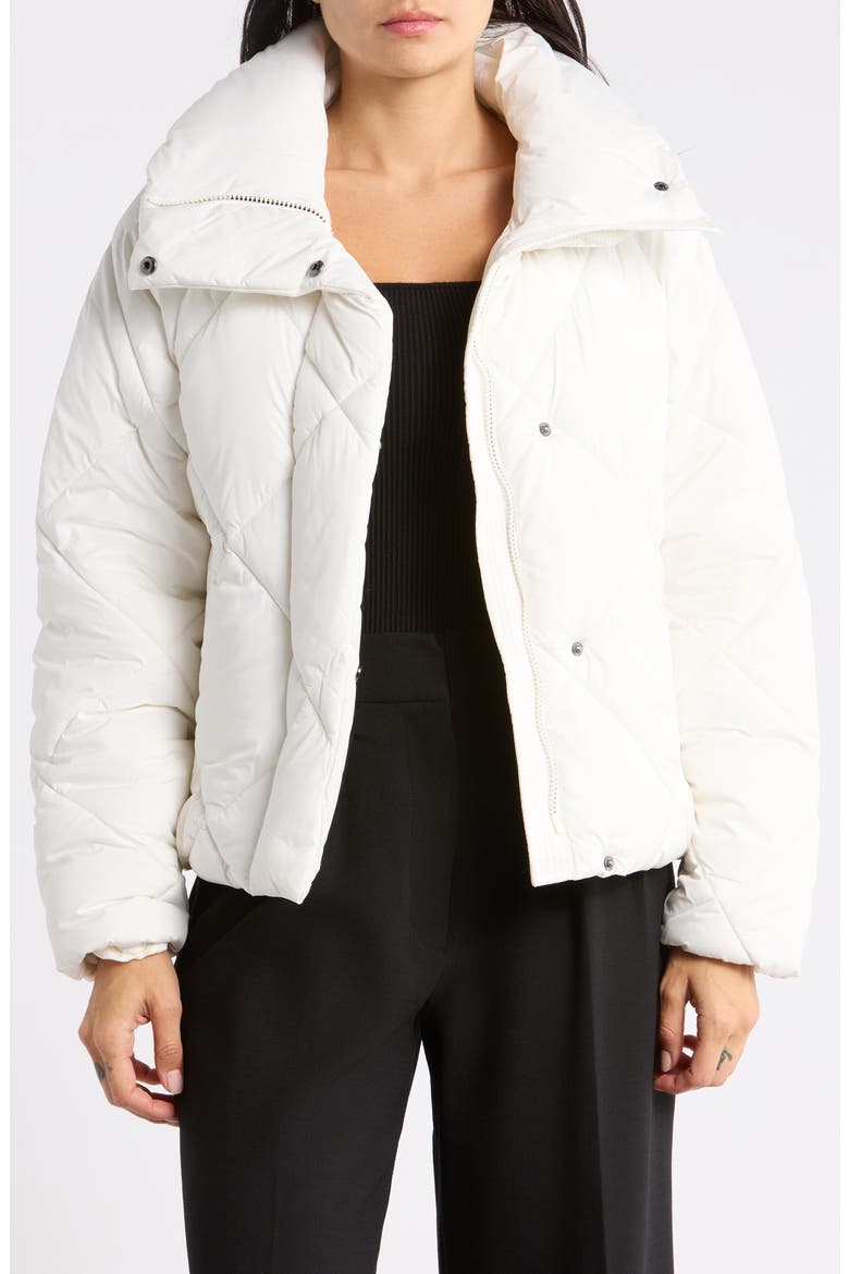 Diamond Quilted Cloud Puffer Jacket, Alternate, color, CREAM