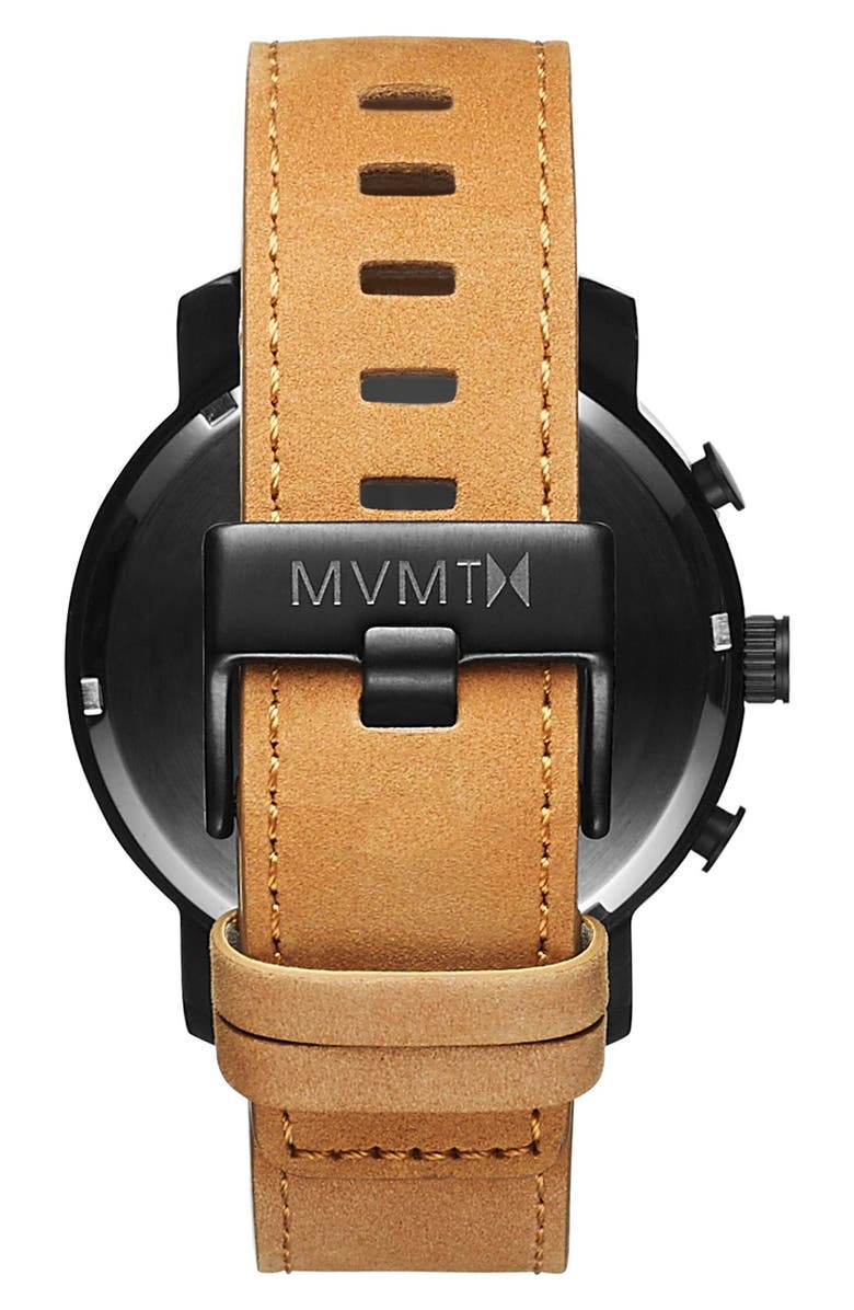 MVMT WATCHES MVMT Chronograph Leather Strap Watch, 45mm, Alternate, color, 