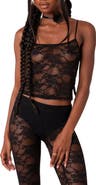EDIKTED Gianna Sheer Lace Camisole