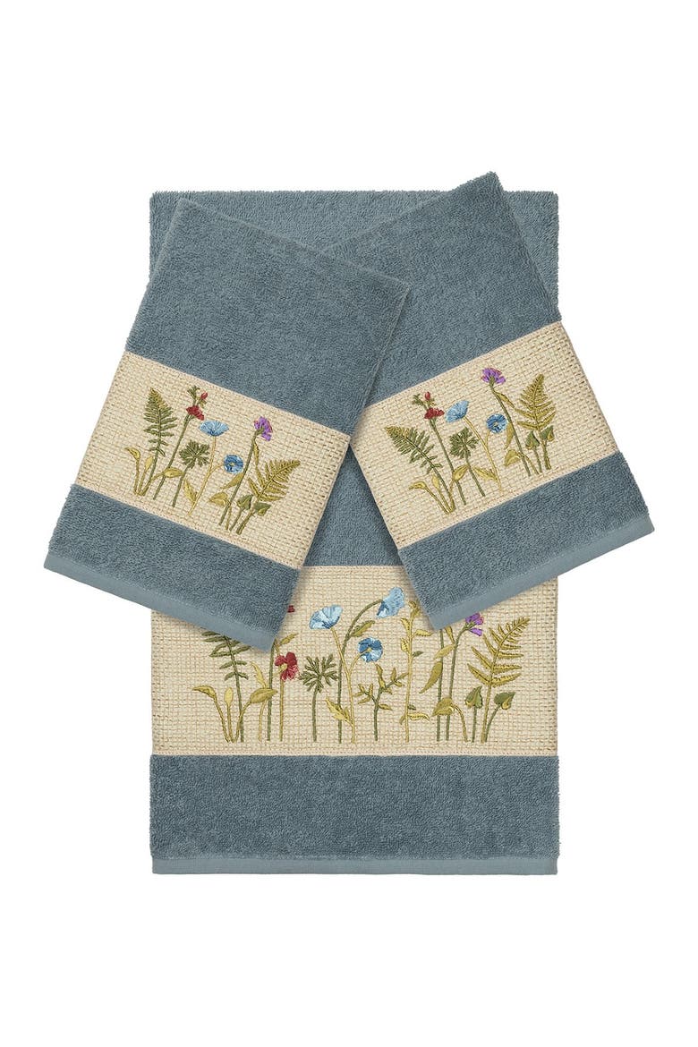Serenity 3-Piece Embellished Towel - Teal, Main, color, TEAL