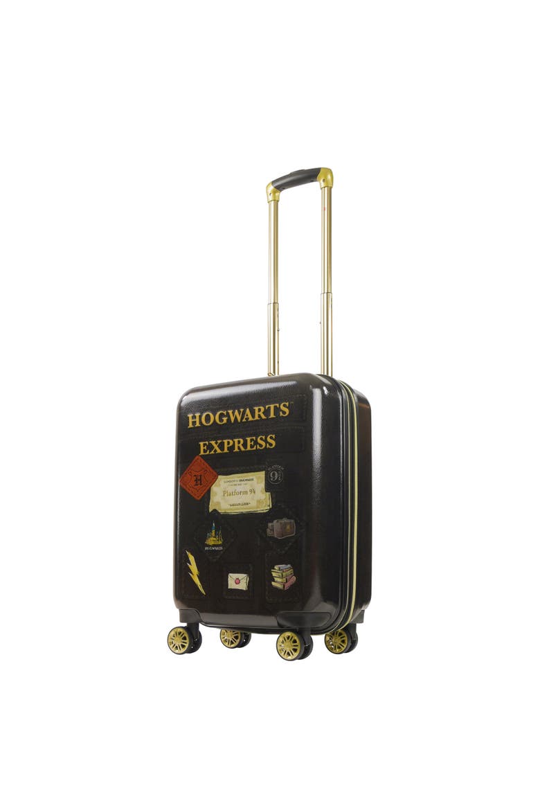 WB Harry Potter Hogwart Express Hardside Printed Abs 21 Inch Luggage, Main, color, Black