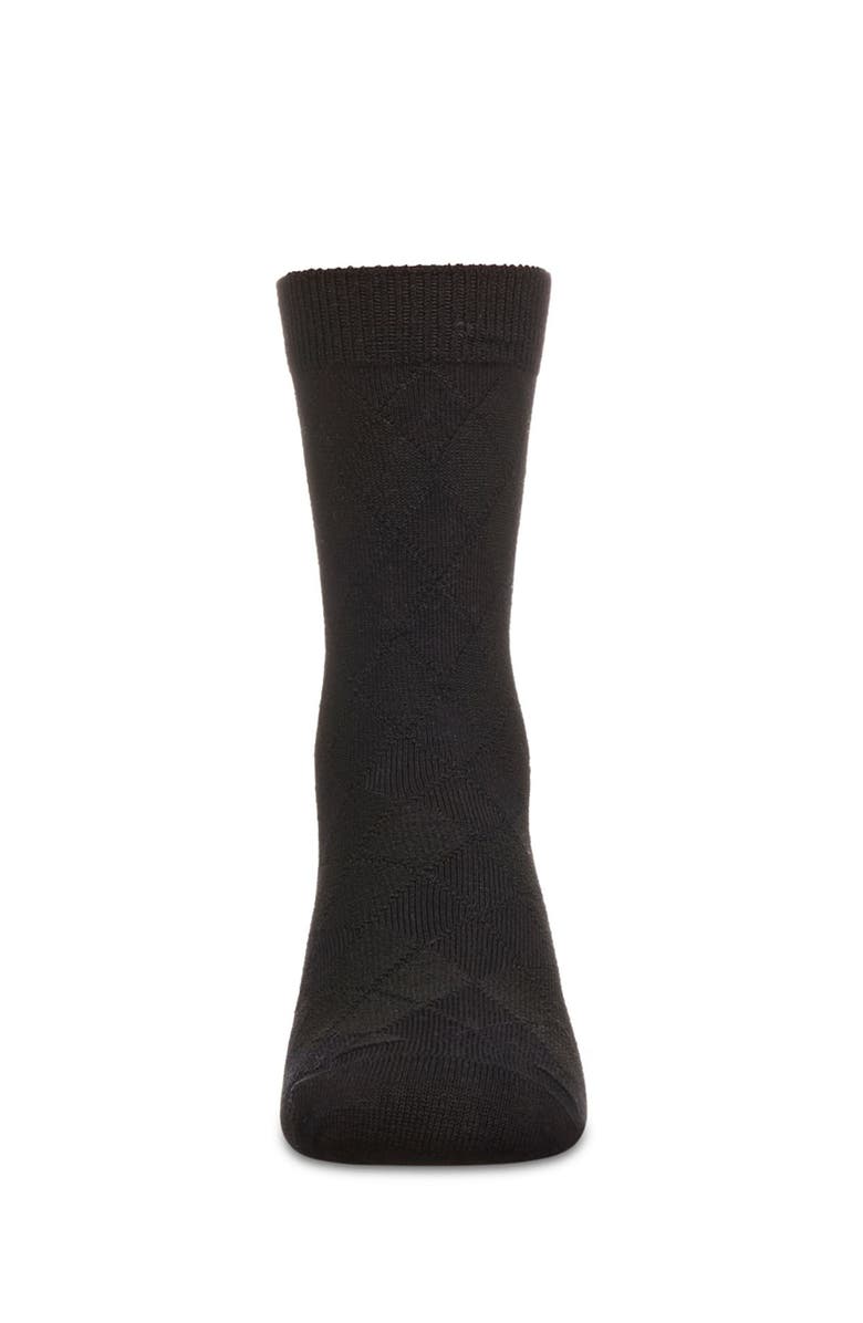 MeMoi All Over Argyle Crew Socks, Alternate, color, Black