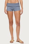 EDIKTED Hodaya Striped Foldover Micro Shorts