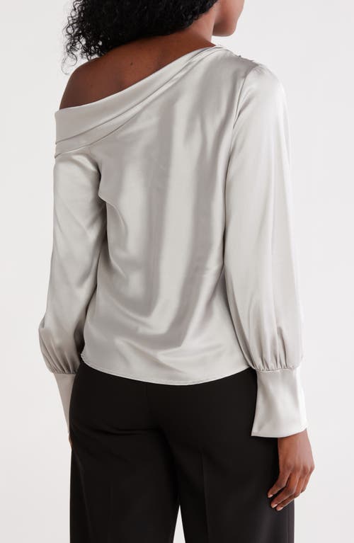 RENEE C RENEE C ASYMMETRICAL DROP SHOULDER SATIN TOP