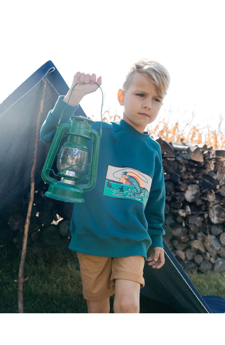 Deux par Deux Little Boy's Stretch Twill Short Tan, Alternate, color, Tan