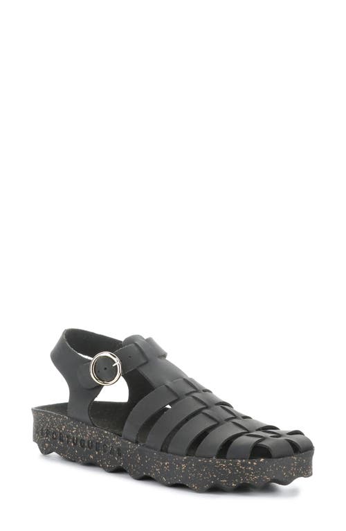 Asportuguesas by Fly London Calix Slingback Fisherman Sandal in Black  product
