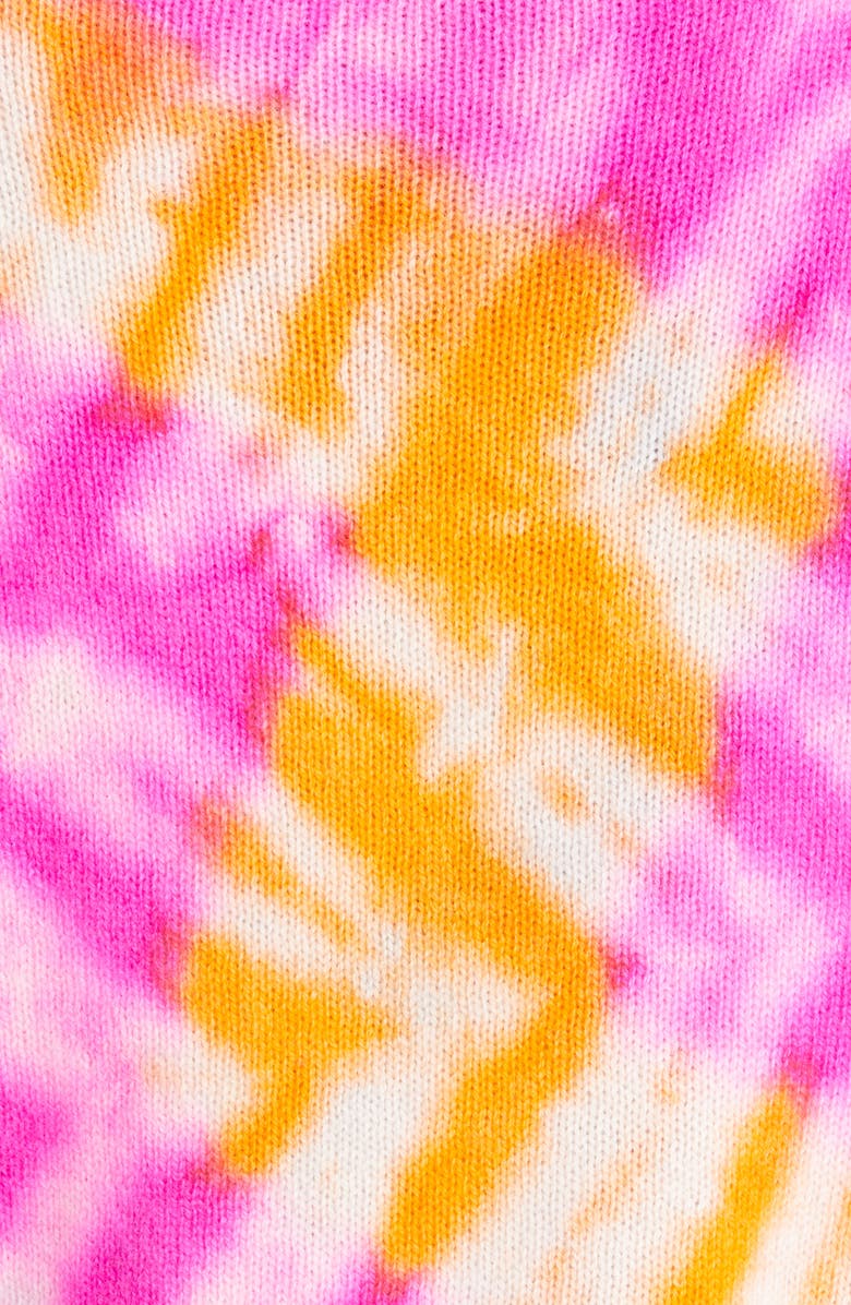 The Elder Statesman Zig Zag Tie Dye Cashmere Sweater, Alternate, color, 