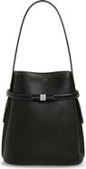 TOTEME Belted Grained Leather Bucket Bag