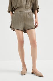 Brunello Cucinelli Leather shorts