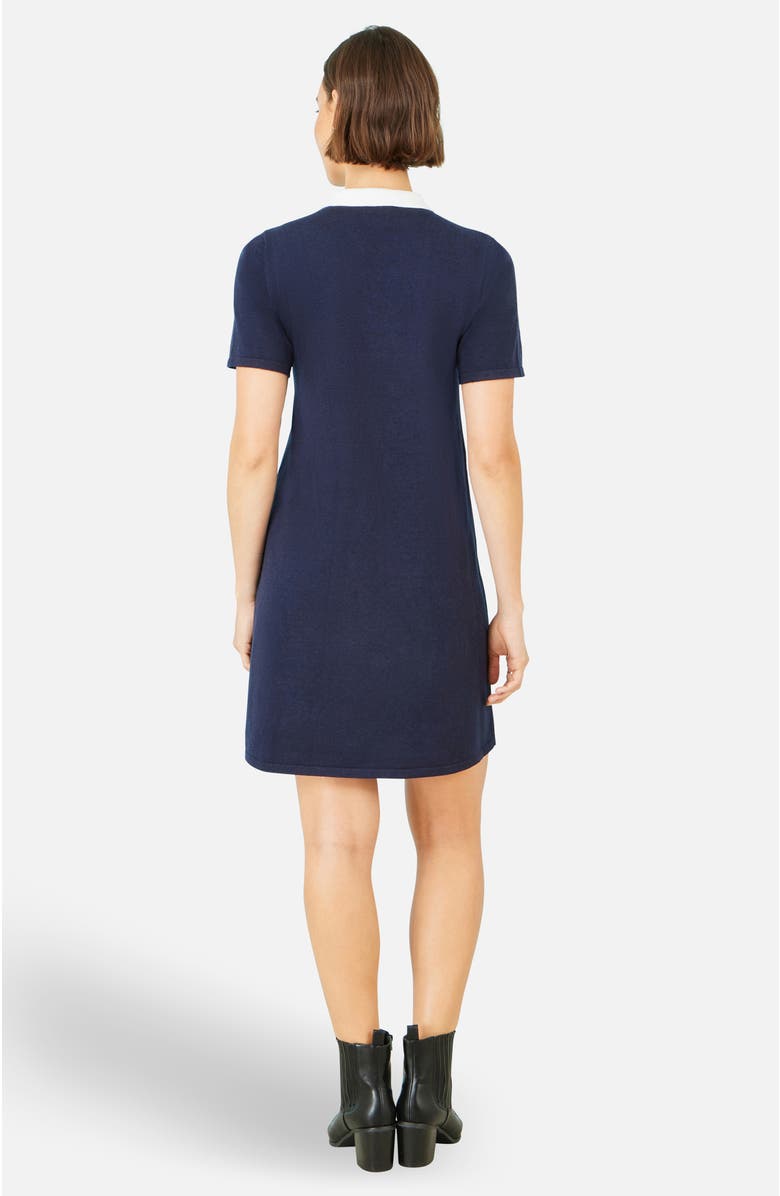 Yumi Embroidered Knitted Floral Tunic, Alternate, color, Navy