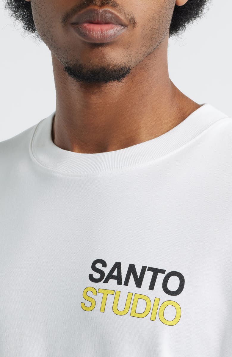 SANTO STUDIO Thoughts Become Things Long Sleeve Graphic T-Shirt, Alternate, color, White