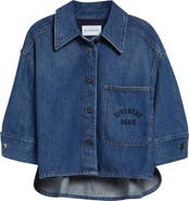 Givenchy Cocoon Crop Denim Shirt Jacket