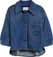 Givenchy Cocoon Crop Denim Shirt Jacket